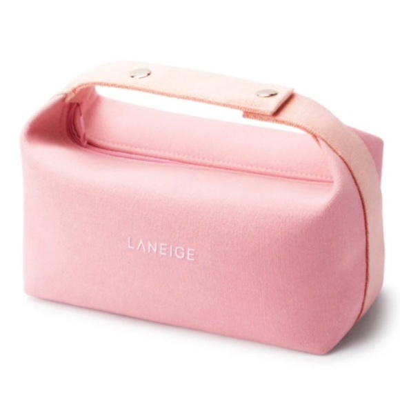 LANEIGE Handbags - LANEIGE Pink Carryall Pouch Bag NEW